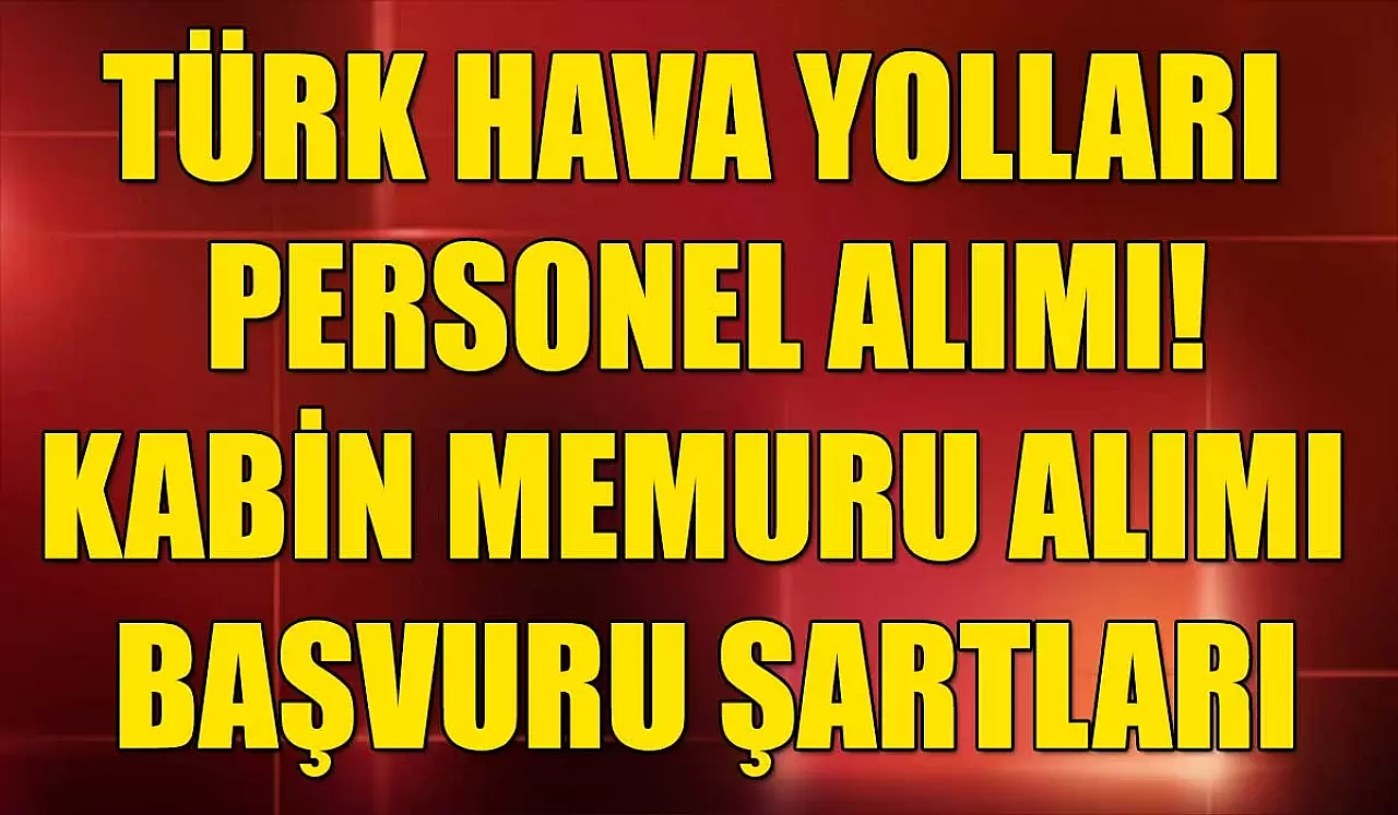 Türk Hava Yolları Personel Alımı! Kabin Memuru Alımı Başvuru Şartları