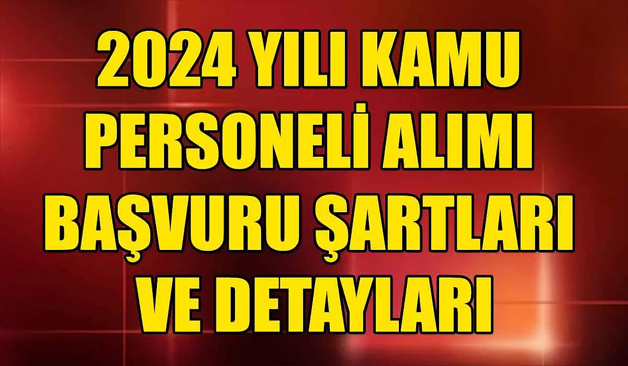 2024 Yılı Kamu Personeli Alımı Başvuru Şartları Ve Detayları