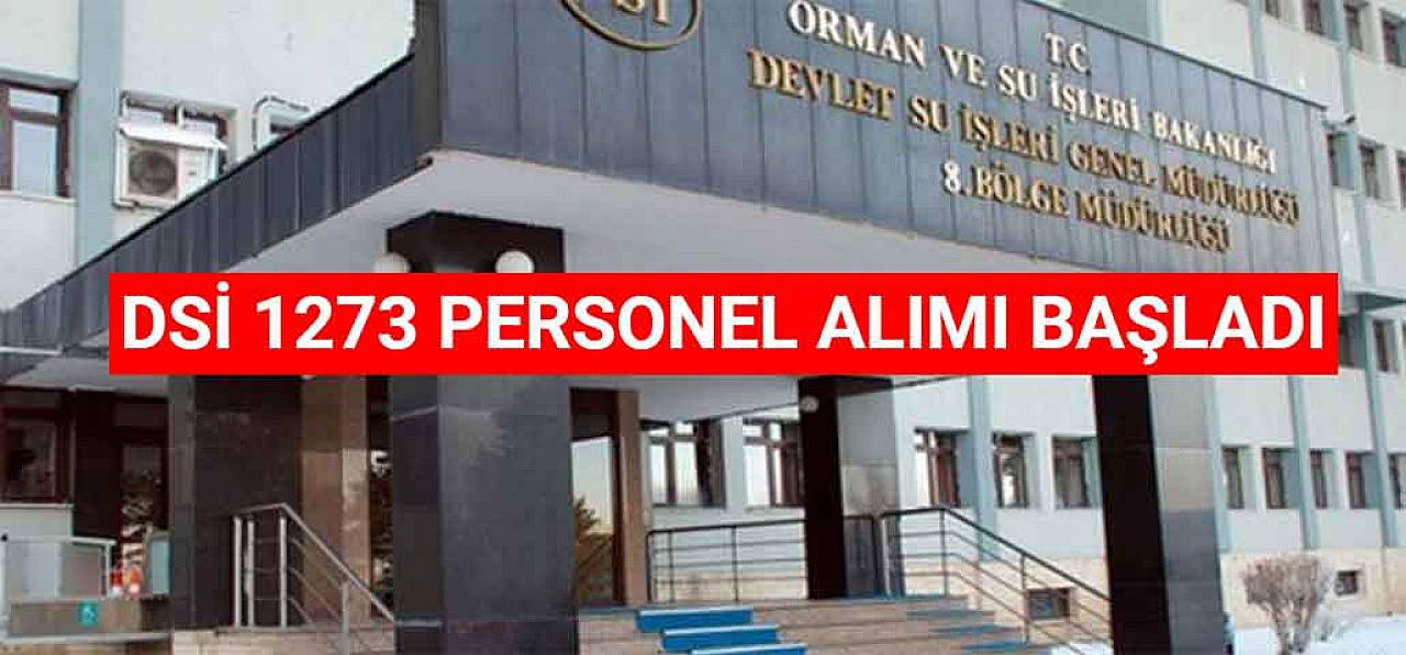 Devlet Su İşleri 1273 Personel Alımı Başladı! (En Az Lise)