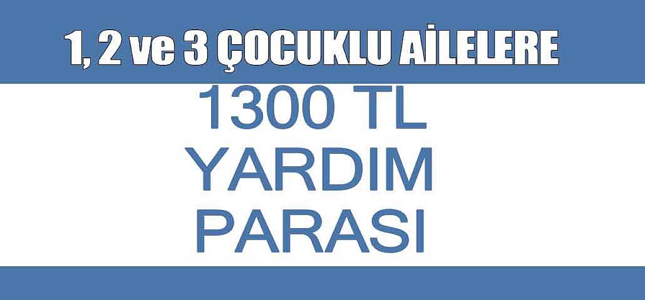 1, 2 Ve 3 Çocuklu Ailelere 1300 TL Yardım Parası Almak İçin E Devlet Başvuru Ekranları Açıldı!