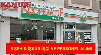 Tarım Kredi, 6 ilde İŞKUR İşçi Ve Personel Alımı! Son Başvurular