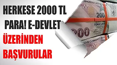 Herkese 2000 TL para! e-Devlet üzerinden Başvurular