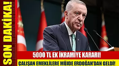 Recep Tayyip Erdoğan Tarafından Çalışan Emeklilere 5000 TL İkramiye