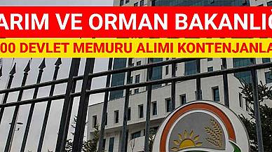 Tarım ve Orman Bakanlığı 1200 Devlet Memuru Alımı Kontenjanları