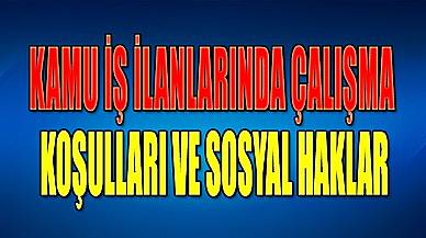 Kamu İş İlanlarında Çalışma Koşulları ve Sosyal Haklar