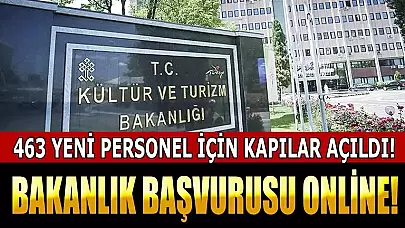 Kültür ve Turizm Bakanlığı, Bünyesine 463 Yeni Personel Kazandırmak İçin Kapılarını Açıyor!