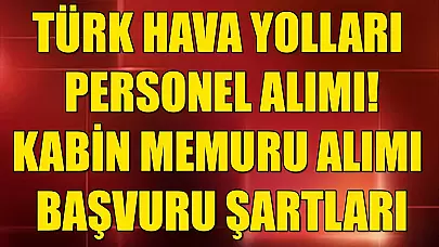 Türk Hava Yolları Personel Alımı! Kabin Memuru Alımı Başvuru Şartları