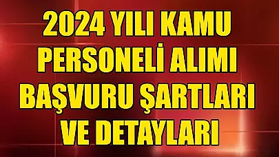 2024 Yılı Kamu Personeli Alımı Başvuru Şartları Ve Detayları