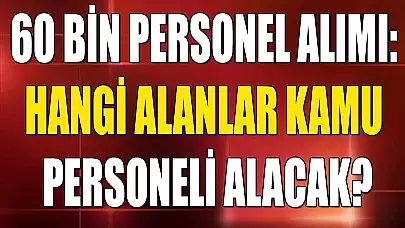 Kamuya 60 Bin Personel Alımı: Hangi Alanlar Kamu Personeli Alacak?