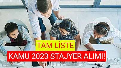 Kamu 2023 Stajyer Alımı! Tam Liste