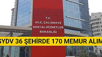 ASHB 36 Şehirde 170 SYDV Memur Alımı İş İlanları