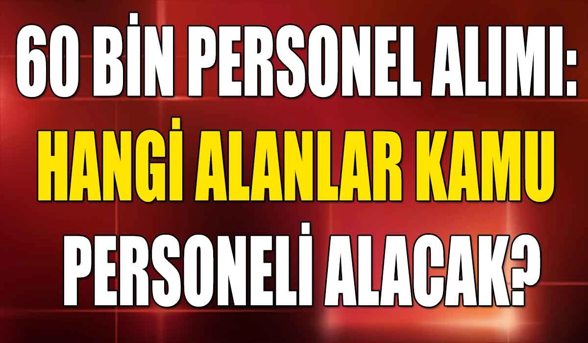 Kamuya 60 Bin Personel Alımı: Hangi Alanlar Kamu Personeli Alacak?