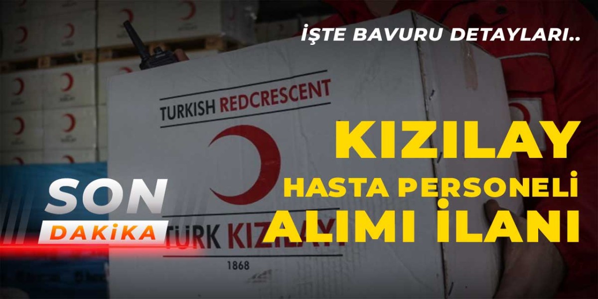 Kızılay, Hasta Kayıt Personeli Alımı İlanı 2023